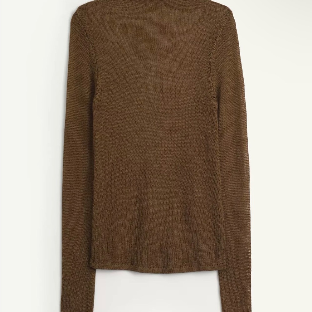 Brown Long Sleeve Knit Top
